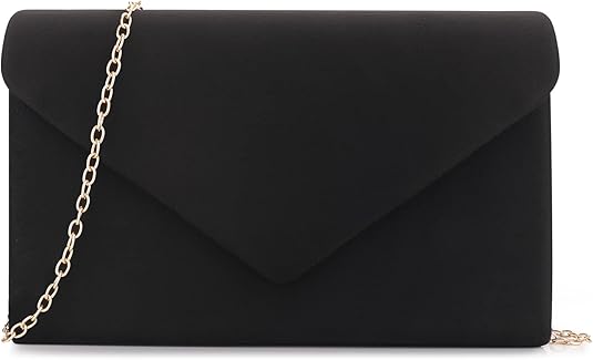 Clutch Purse for Women Evening Bags Handbags for Wedding Party Cocktail Prom Faux Suede Crossbody Shoulder Bag