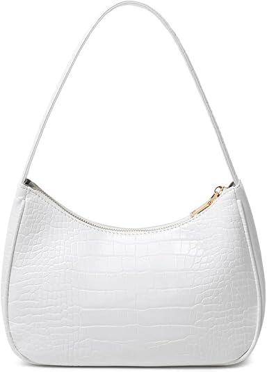 Shoulder Bags for Women, Cute Hobo Tote Handbag Mini Clutch Purse with Zipper Closure