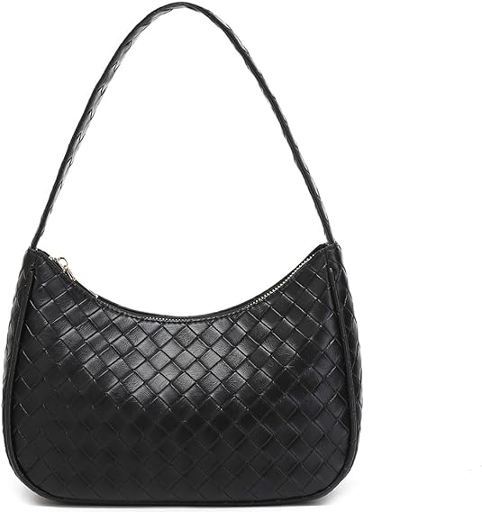 Shoulder Bags for Women, Cute Hobo Tote Handbag Mini Clutch Purse with Zipper Closure