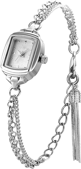 Womens Dainty Rectangle Ultra Thin Waterproof Quartz Watch Ladies Dress Elegant Analog Bracelet Watch