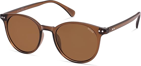 Small Round Classic Polarized Sunglasses for Women Men Vintage Style UV400 Lens MAY