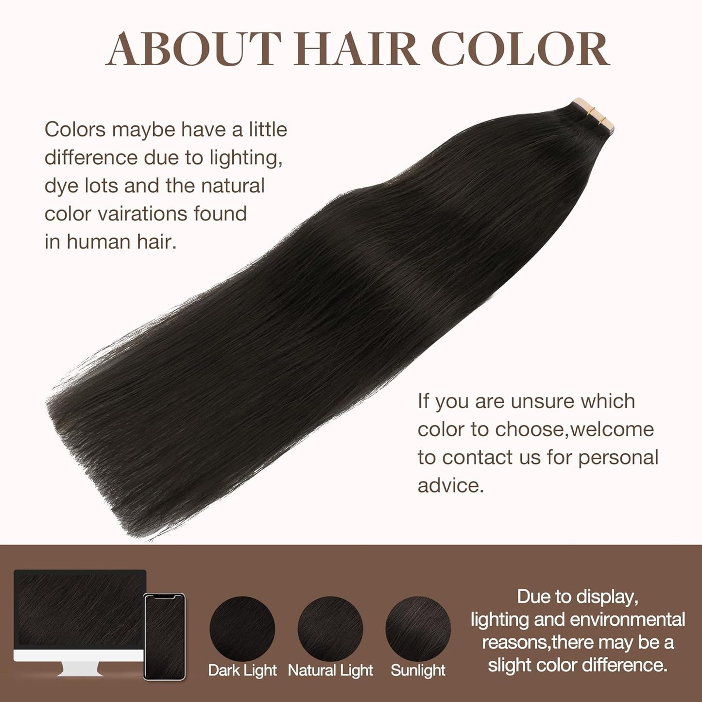 Tape in Hair Extensions Human Hair, 2 Dark Brown, 20inch 50g 20pcs, Skin Weft Seamless Invisible, Silky Straight with Thick Ends, Remy Human Hair