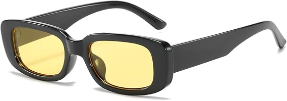Rectangle Sunglasses for Women Retro Driving Glasses 90’s Vintage Fashion Narrow Square Frame UV400 Protection
