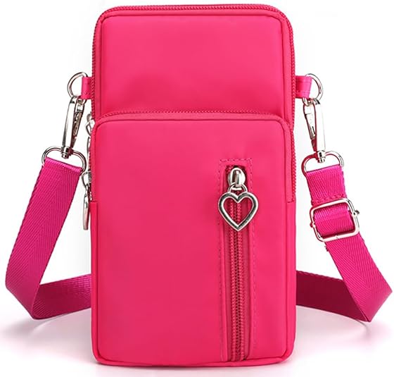 Small Crossbody Bag for Women - Mini Phone Purses with Crossbody Strap and Wallet - Nylon Arm Bag