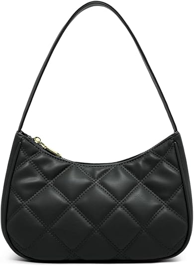 Shoulder Bags for Women, Cute Hobo Tote Handbag Mini Clutch Purse with Zipper Closure