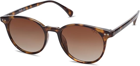 Small Round Classic Polarized Sunglasses for Women Men Vintage Style UV400 Lens MAY