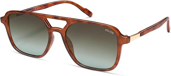 Retro Aviator Sunglasses for Women Men,Trendy Rectangle Womens Mens Shades Sun Glasses