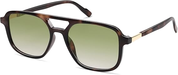 Retro Aviator Sunglasses for Women Men,Trendy Rectangle Womens Mens Shades Sun Glasses