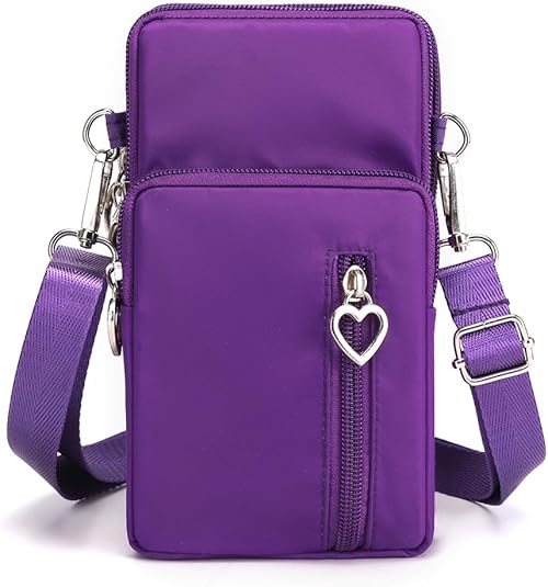 Small Crossbody Bag for Women - Mini Phone Purses with Crossbody Strap and Wallet - Nylon Arm Bag