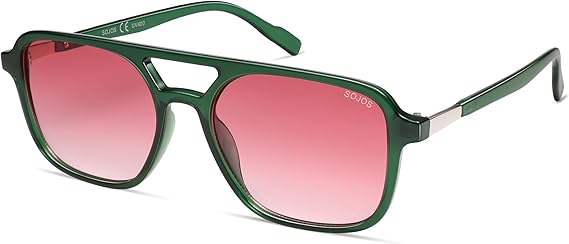 Retro Aviator Sunglasses for Women Men,Trendy Rectangle Womens Mens Shades Sun Glasses
