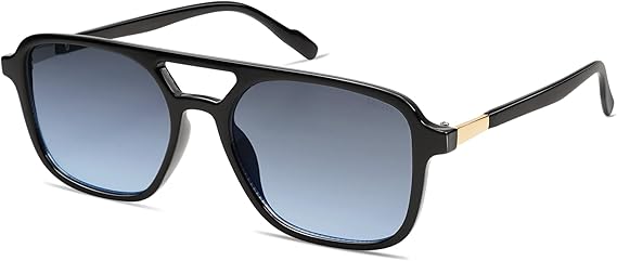 Retro Aviator Sunglasses for Women Men,Trendy Rectangle Womens Mens Shades Sun Glasses