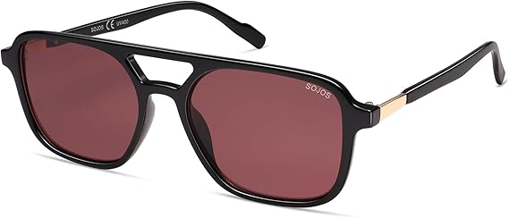 Retro Aviator Sunglasses for Women Men,Trendy Rectangle Womens Mens Shades Sun Glasses
