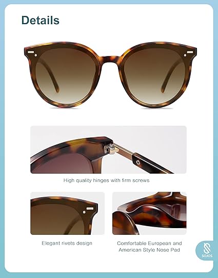 Sunglasses Womens Trendy 2025 Classic Round Retro Vintage Shades Large Frame Sunnies