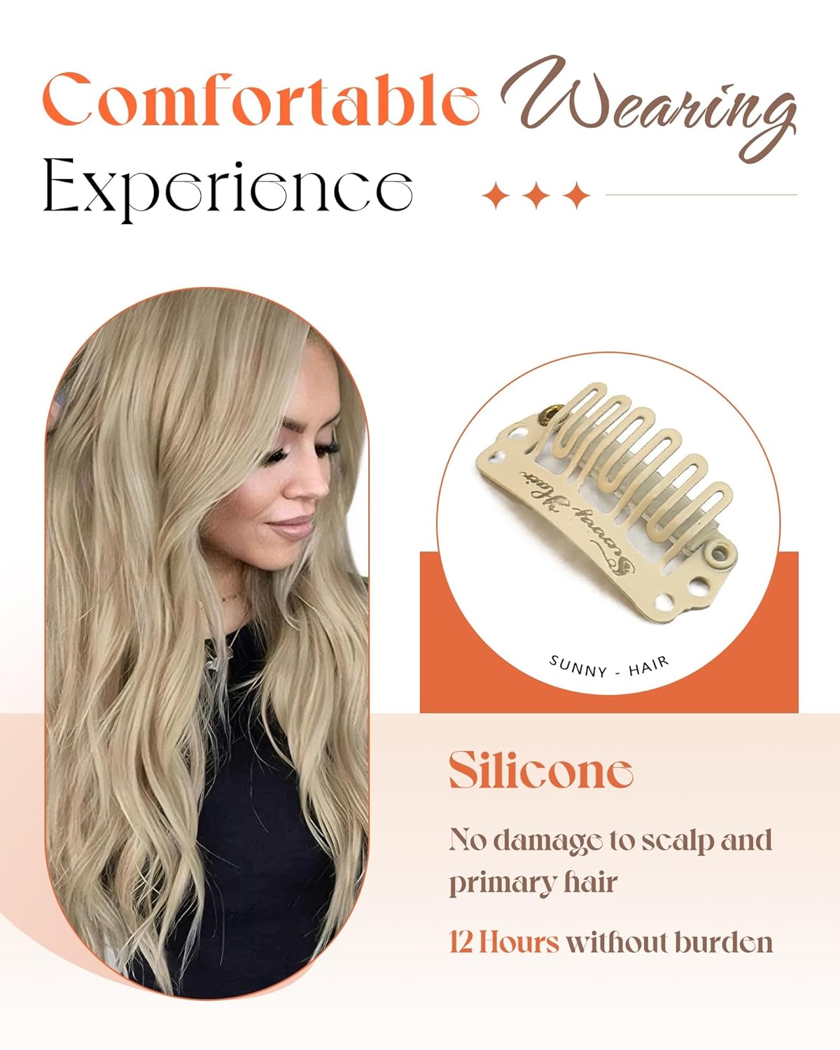 Hair Clip in Hair Extensions Straight Human Hair Clip in Extensions Remy Clip in Hair Extensions Real Human Hair Extensions Clip ins Golden Blonde Highlights Light Blonde 18inch