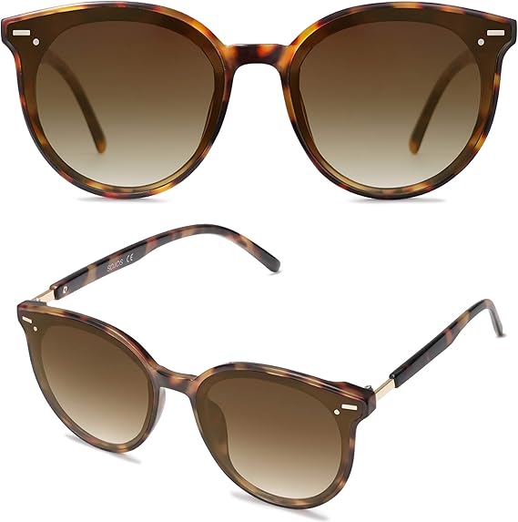 Sunglasses Womens Trendy 2025 Classic Round Retro Vintage Shades Large Frame Sunnies