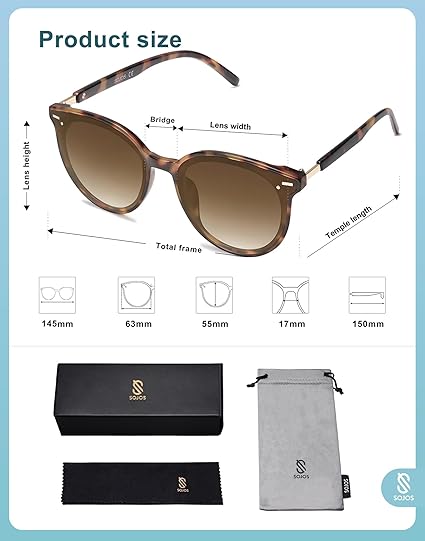 Sunglasses Womens Trendy 2025 Classic Round Retro Vintage Shades Large Frame Sunnies