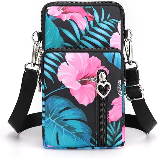 Small Crossbody Bag for Women - Mini Phone Purses with Crossbody Strap and Wallet - Nylon Arm Bag