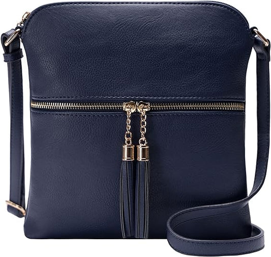 Ladies Fashion Crossbody Bag – Leather Shoulder Purse with Tassel, Perfect for Casual & Travel Use and also a Best Gift